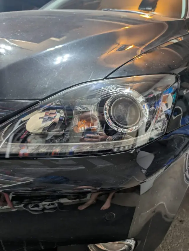 After headlight restoration — crystal clear restored lens