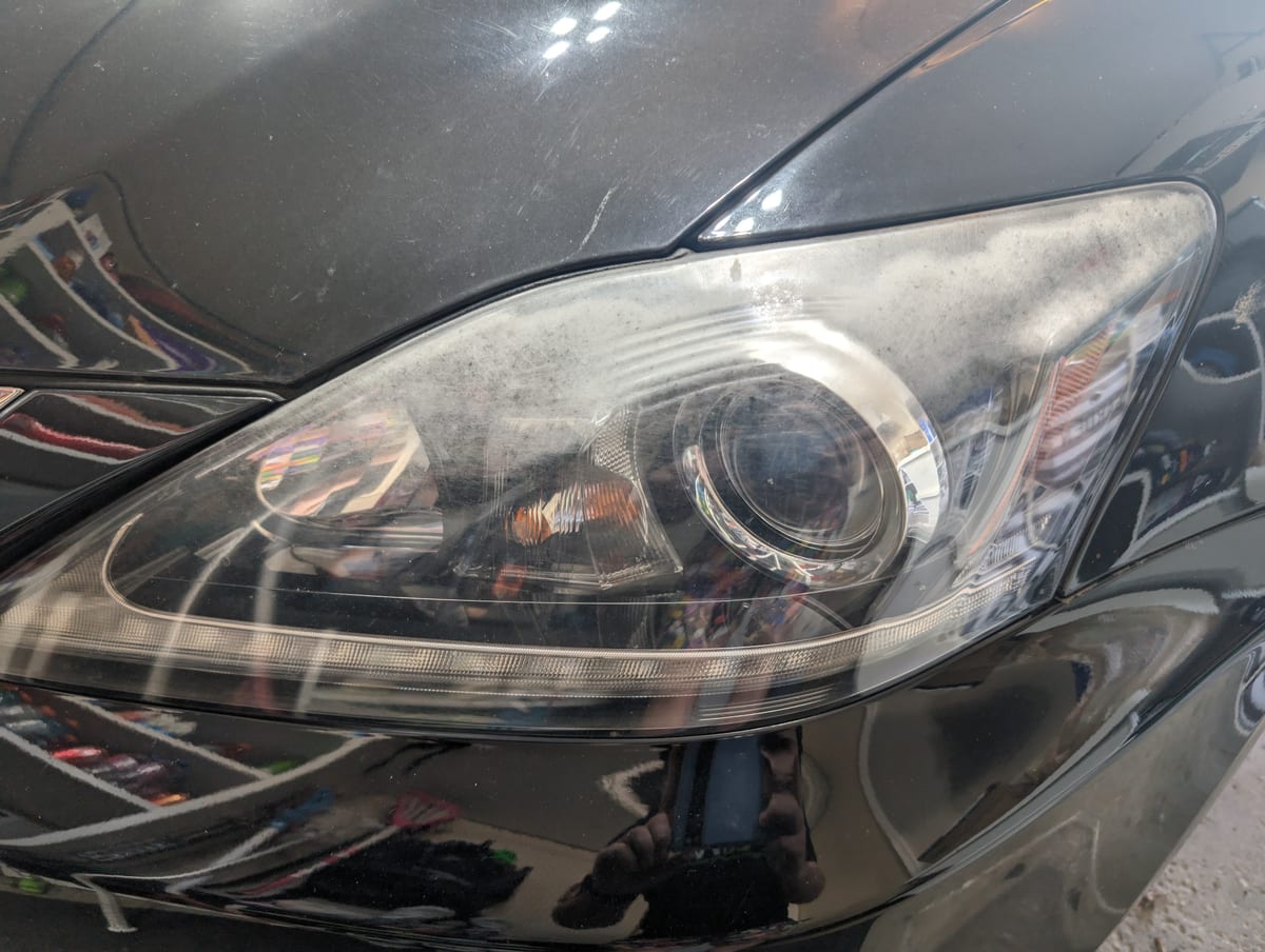 Before — Headlight restoration pair 1